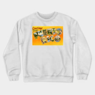 Greetings from Puerto RIco - Vintage Large Letter Postcard Crewneck Sweatshirt